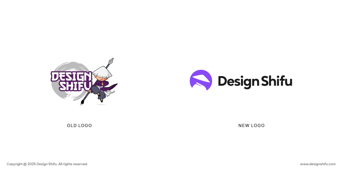 Design Shifu's Rebranding , old vs new logo