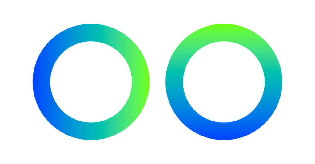 color gradients blue, green