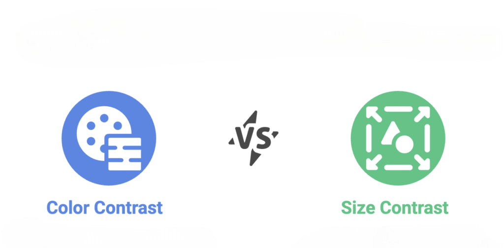 color and size contrast