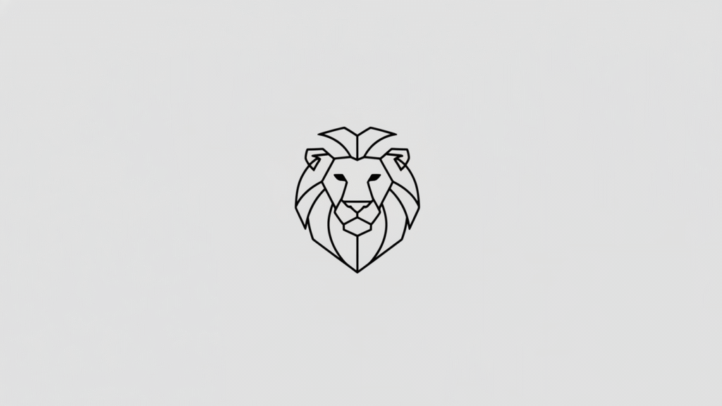 meaning of the lion symbol in logo-geometric lion 