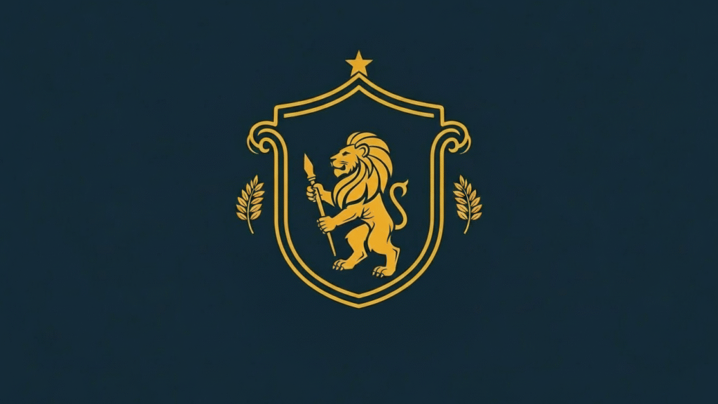 Heraldic or Shield Lions