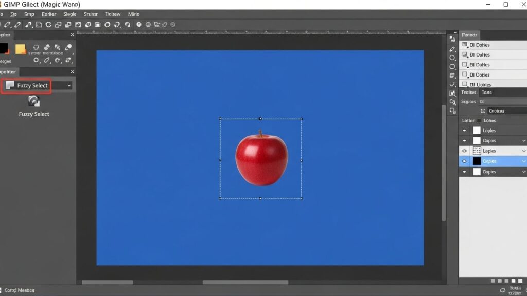 Using the Fuzzy Select Tool