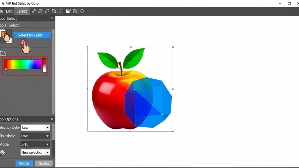 Select by Color Tool (Best for Solid Color Backgrounds)