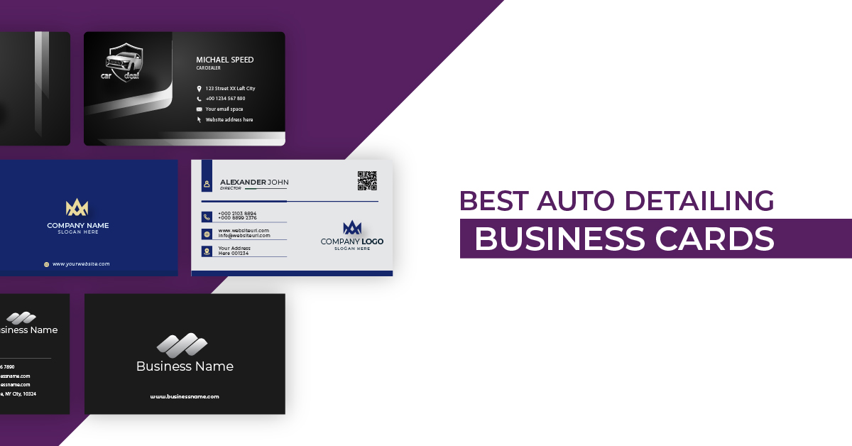 Auto Detailing Business Cards Ideas & Examples
