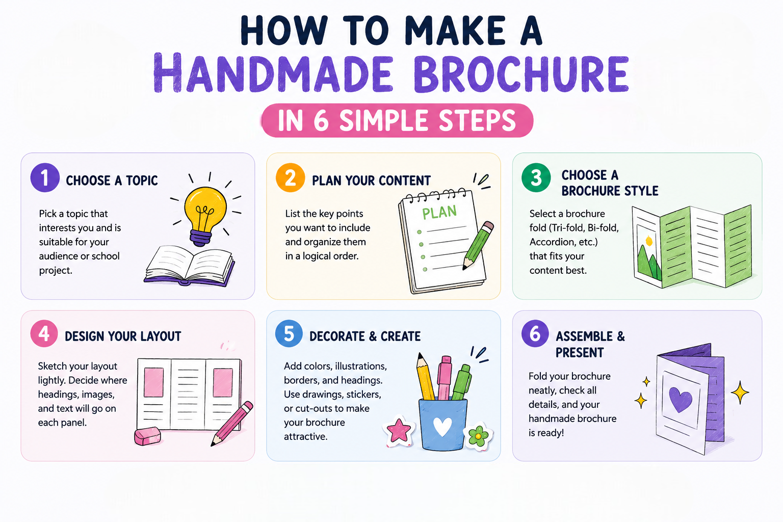 Steps on How to Make a Handmade Brochure