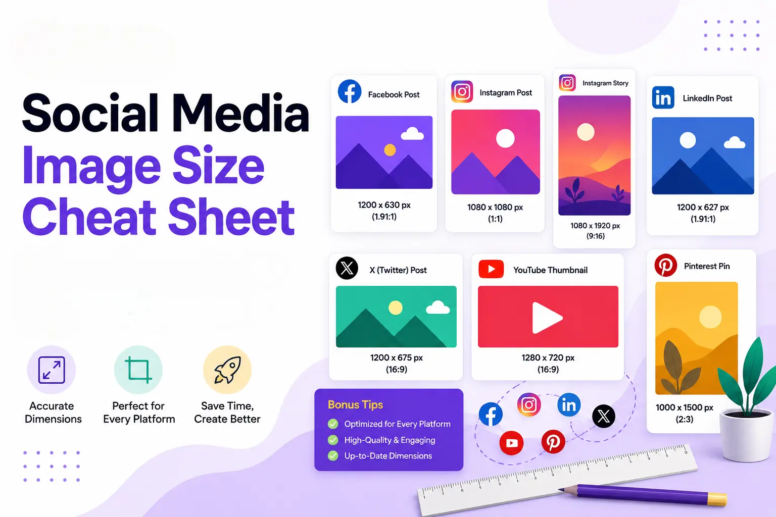 Social Media Image Size Cheat Sheet 2026 