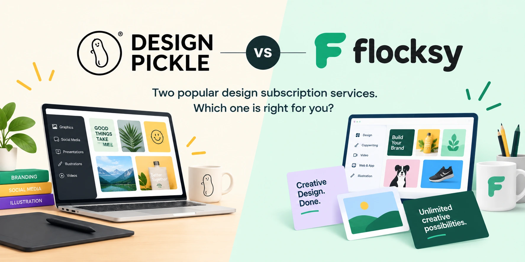 Design Pickle vs Flocksy 2026: Pricing, Hours & Key Differences