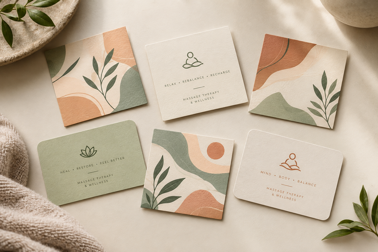 Abstract Pattern Square Business Card 