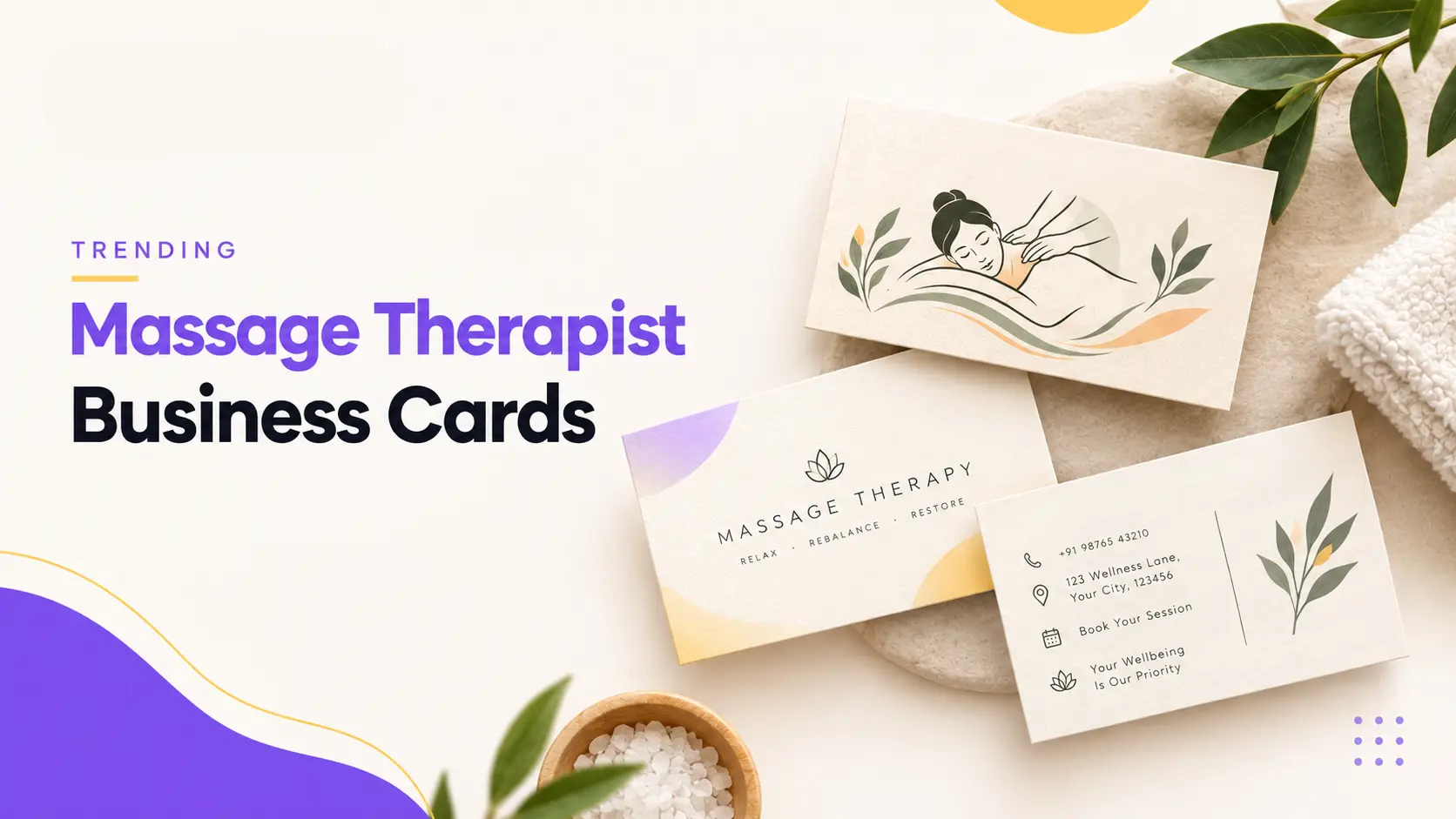 Trending Massage therapist business cards