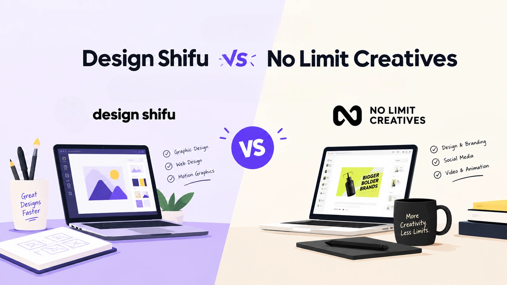 Design Shifu vs No Limit Creatives: Who Delivers Faster?