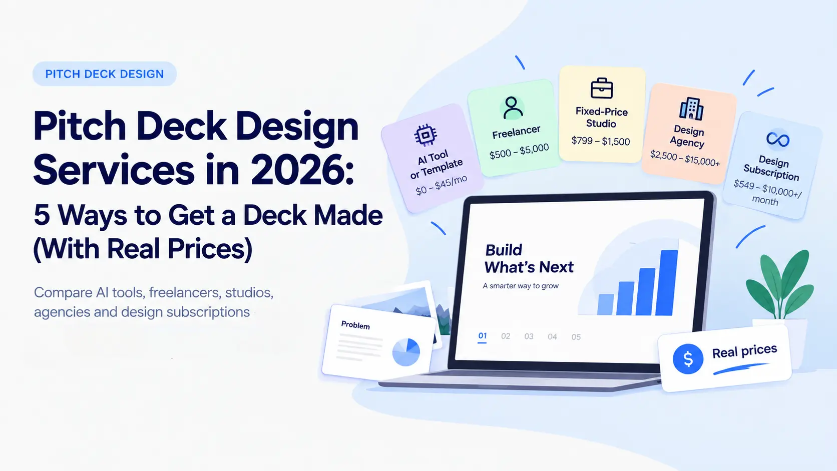 Pitch Deck Design Services in 2026: 5 Ways to Get a Deck Made