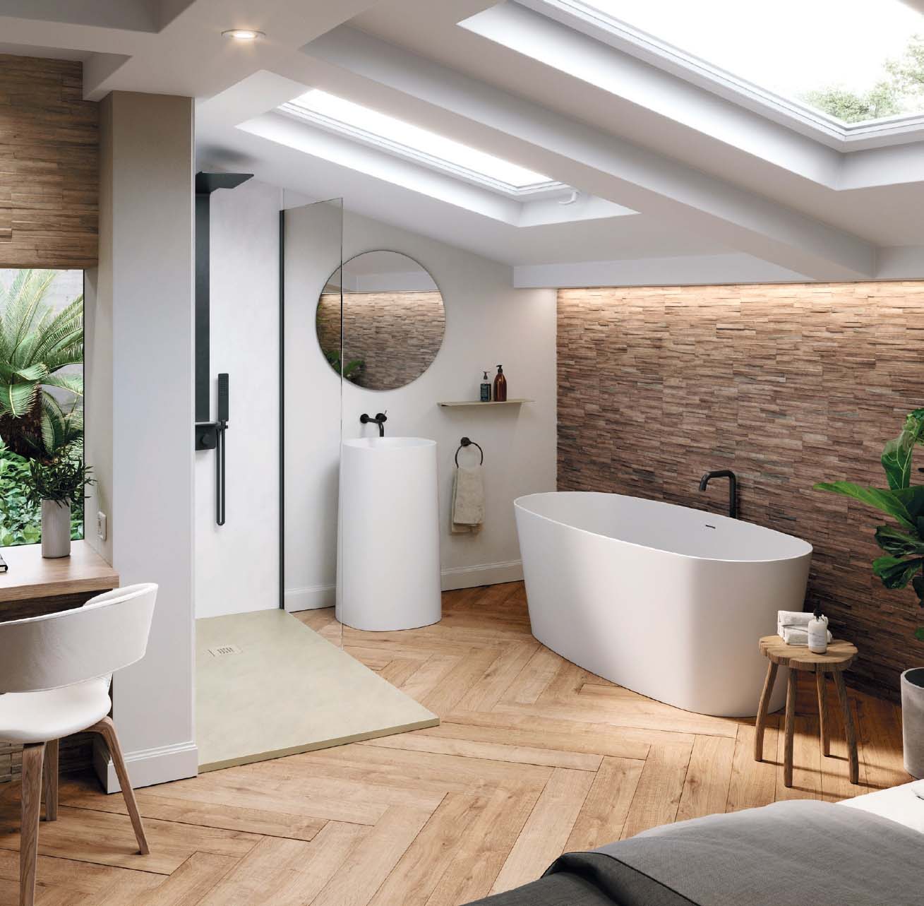 modern open-plan kitchen interior for an interior design firm