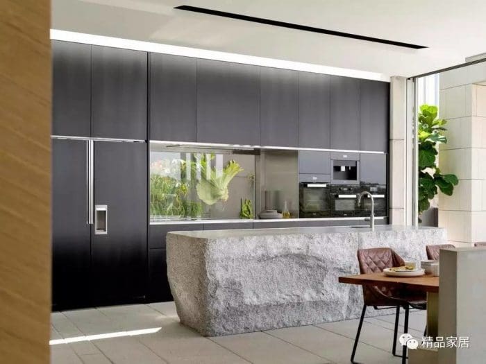 cocina moderna con piedra
