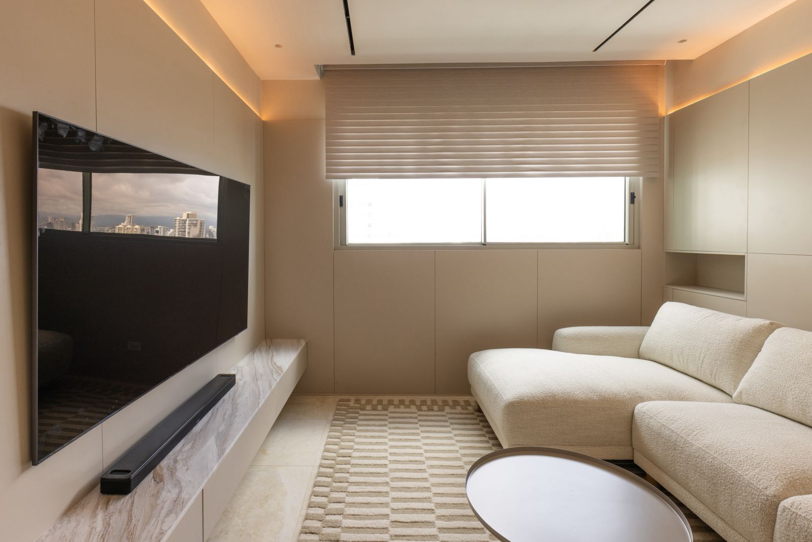 Japandi apartment interior design in Punta Pacifica, Panama