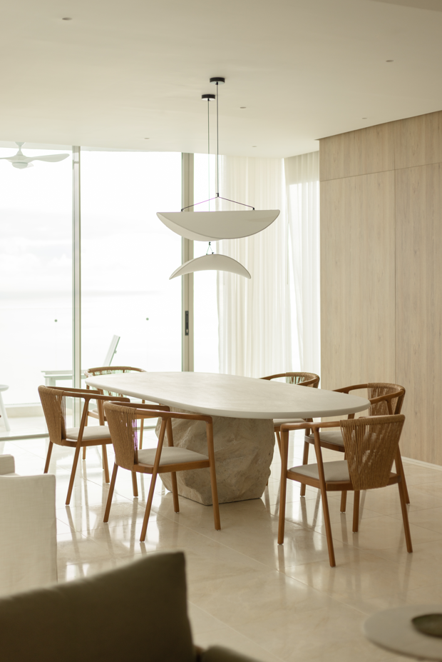Japandi apartment interior design in Punta Pacifica, Panama