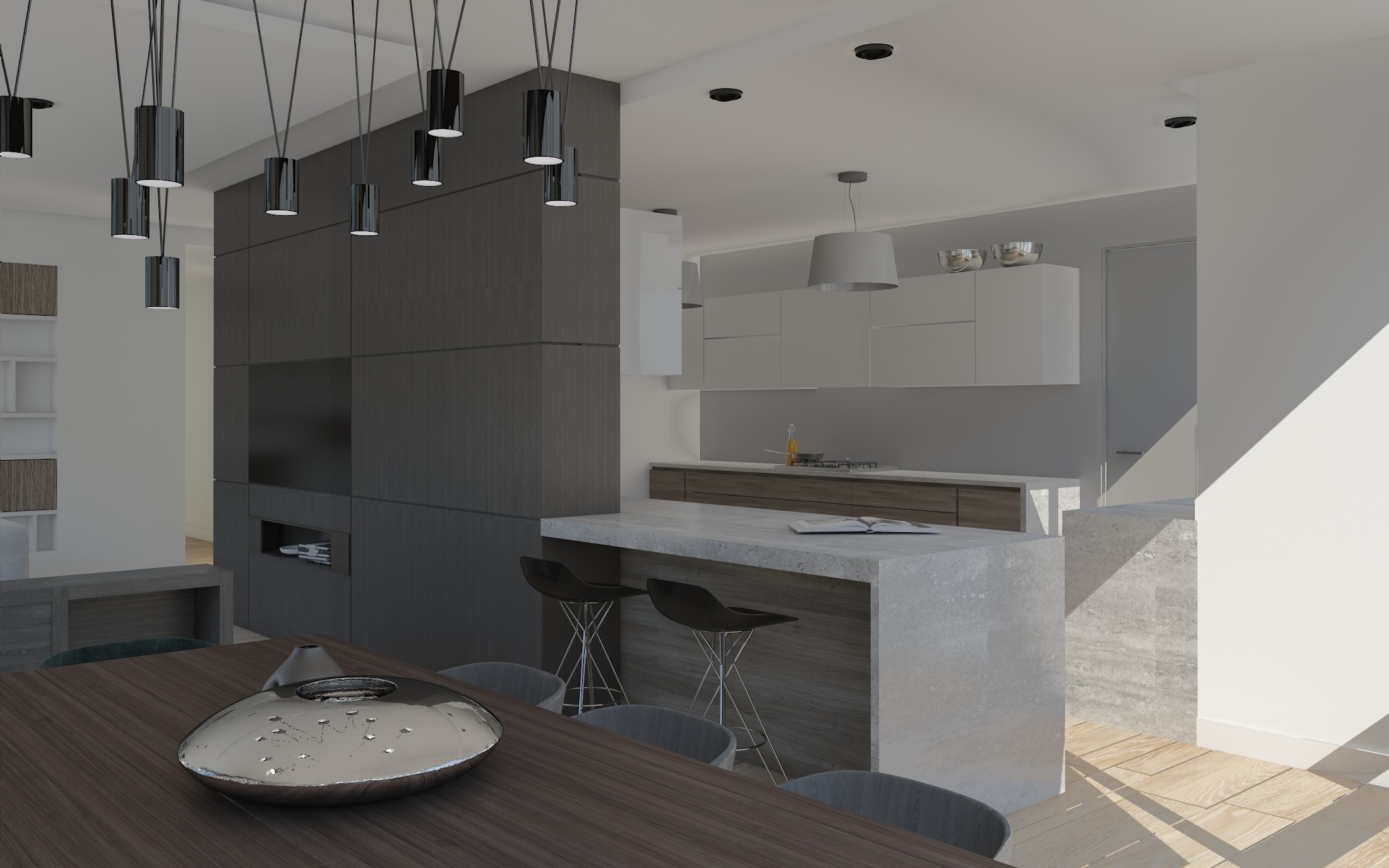 Modern open kitchen renovation in Avenida Balboa, Panama