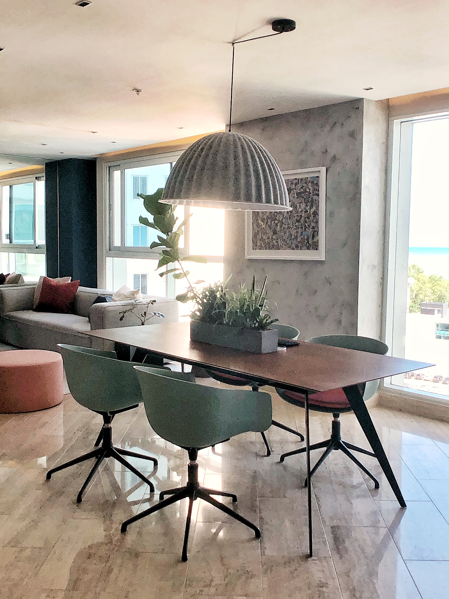Colorful contemporary apartment interior in Costa del Este, Panama