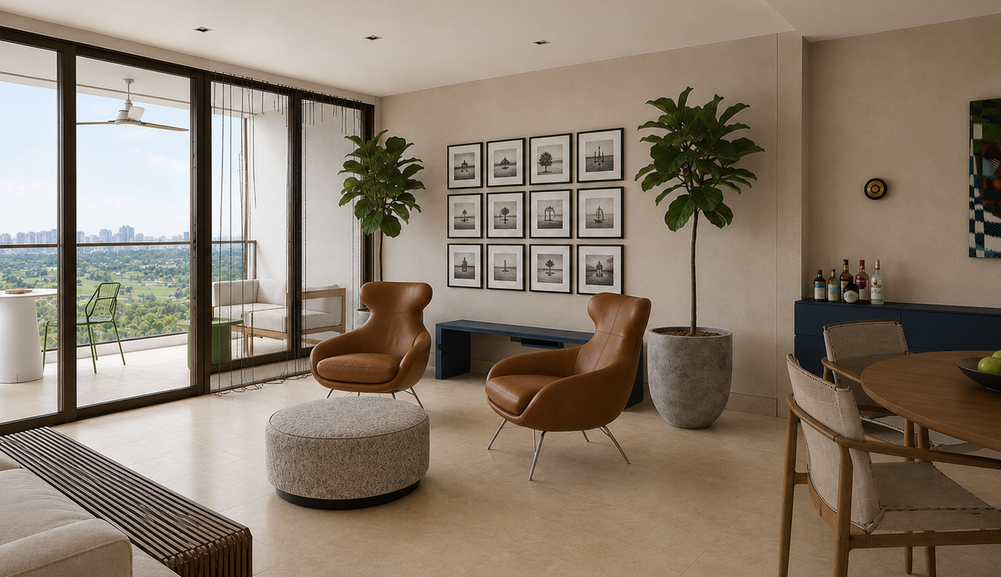 Mid-Century Modern interior design in Santa Maria Panama