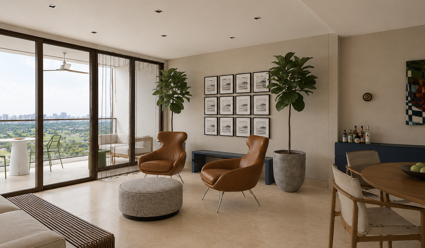 Mid-Century Modern interior design in Santa Maria Panama