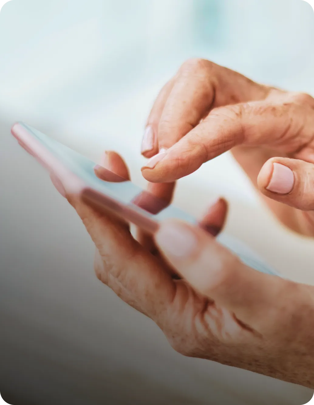 Smartphone screen showing a diabetes management app with a prompt to connect a continuous glucose monitor, daily entry icons for weight, activity, food, blood glucose, and symptoms, and a progress check for blood glucose goals.