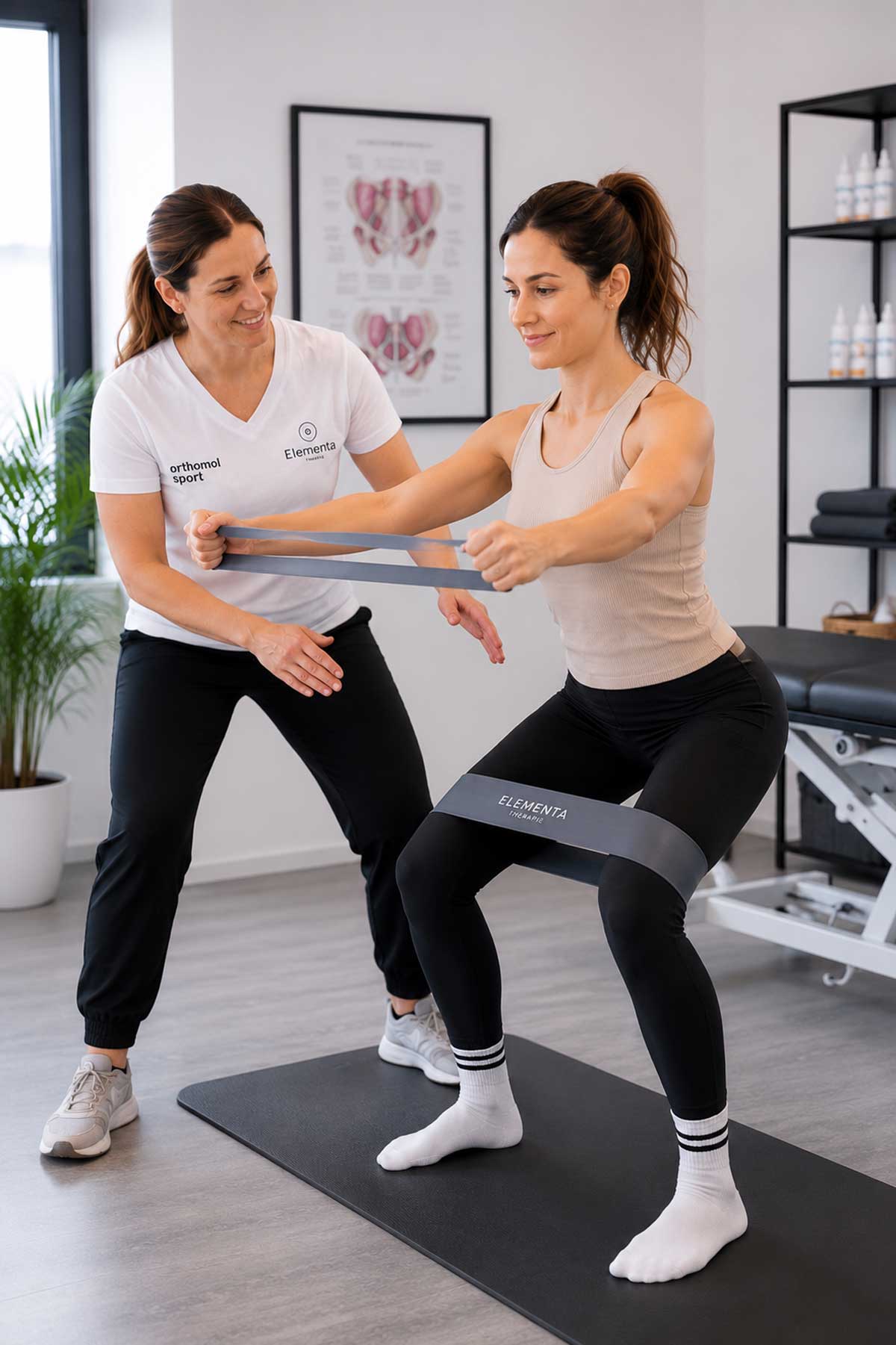Physiotherapeutin führt ein ausführliches Beratungsgespräch zur vaginalen Therapie und Beckenbodenphysiotherapie mit einer Patientin.