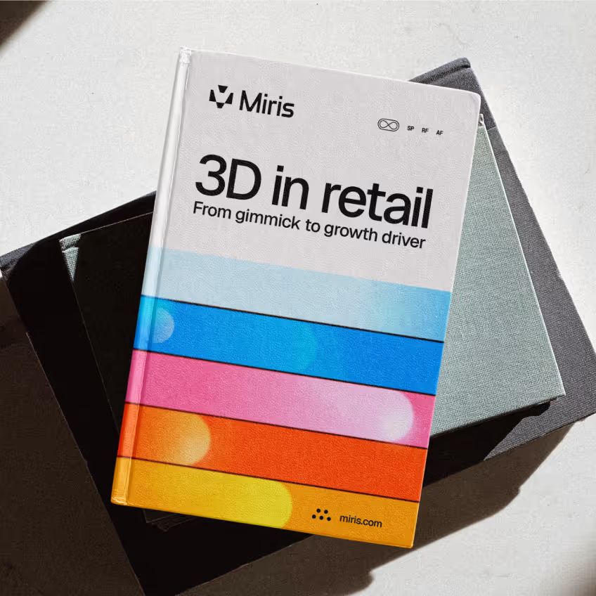 Interactive 3D product asset embedded inline on a retail product page