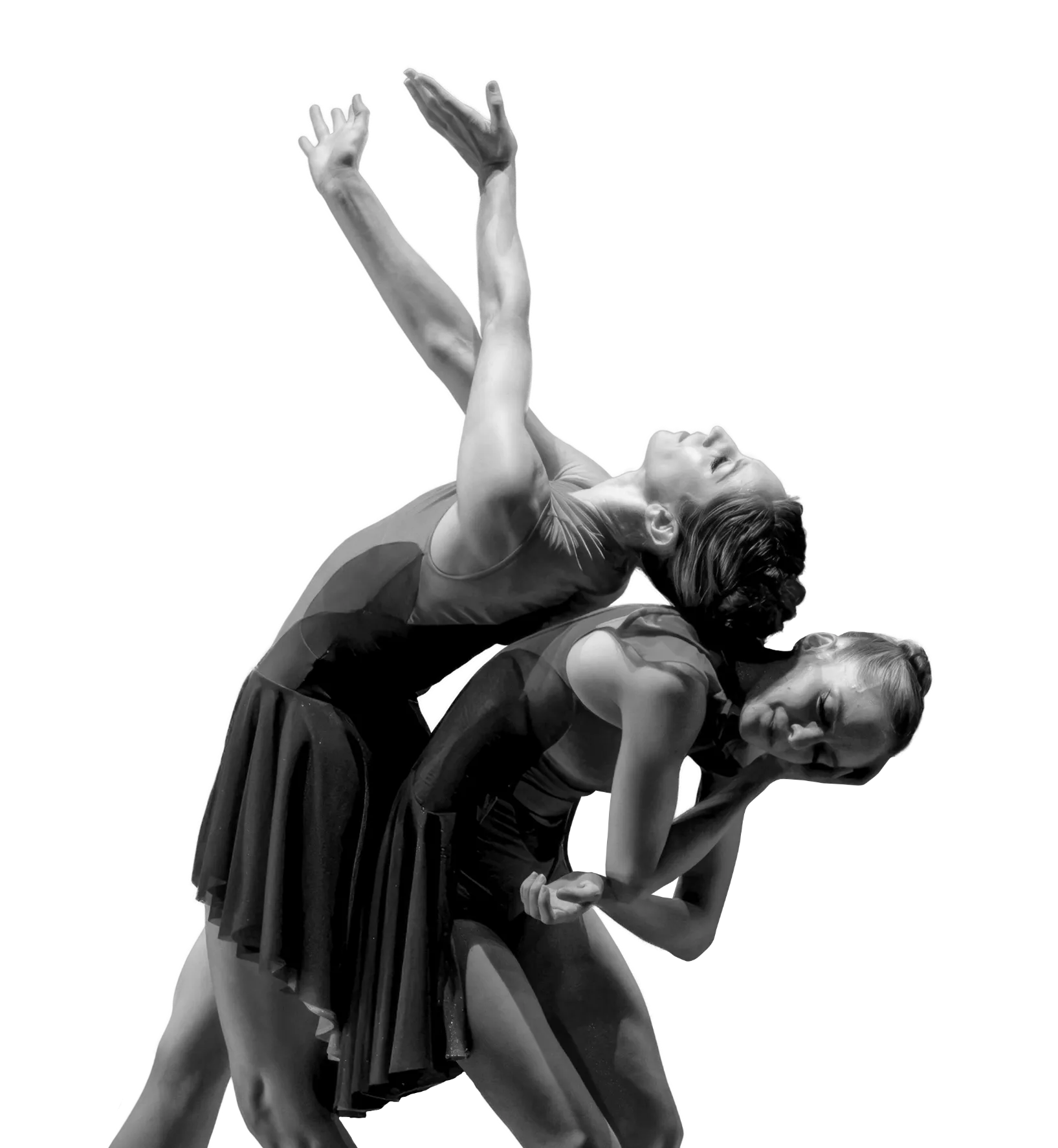 Image of two female dancers in a passionate pose