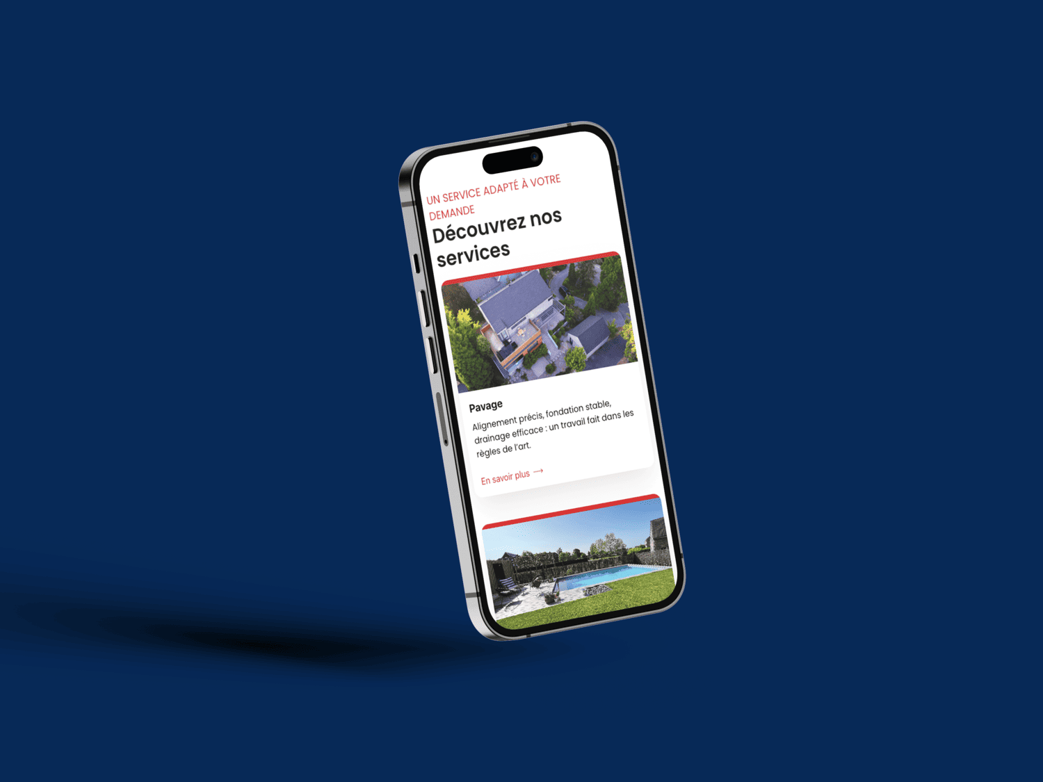 Image du site web de SRL Maxime Lejeune sur téléphone