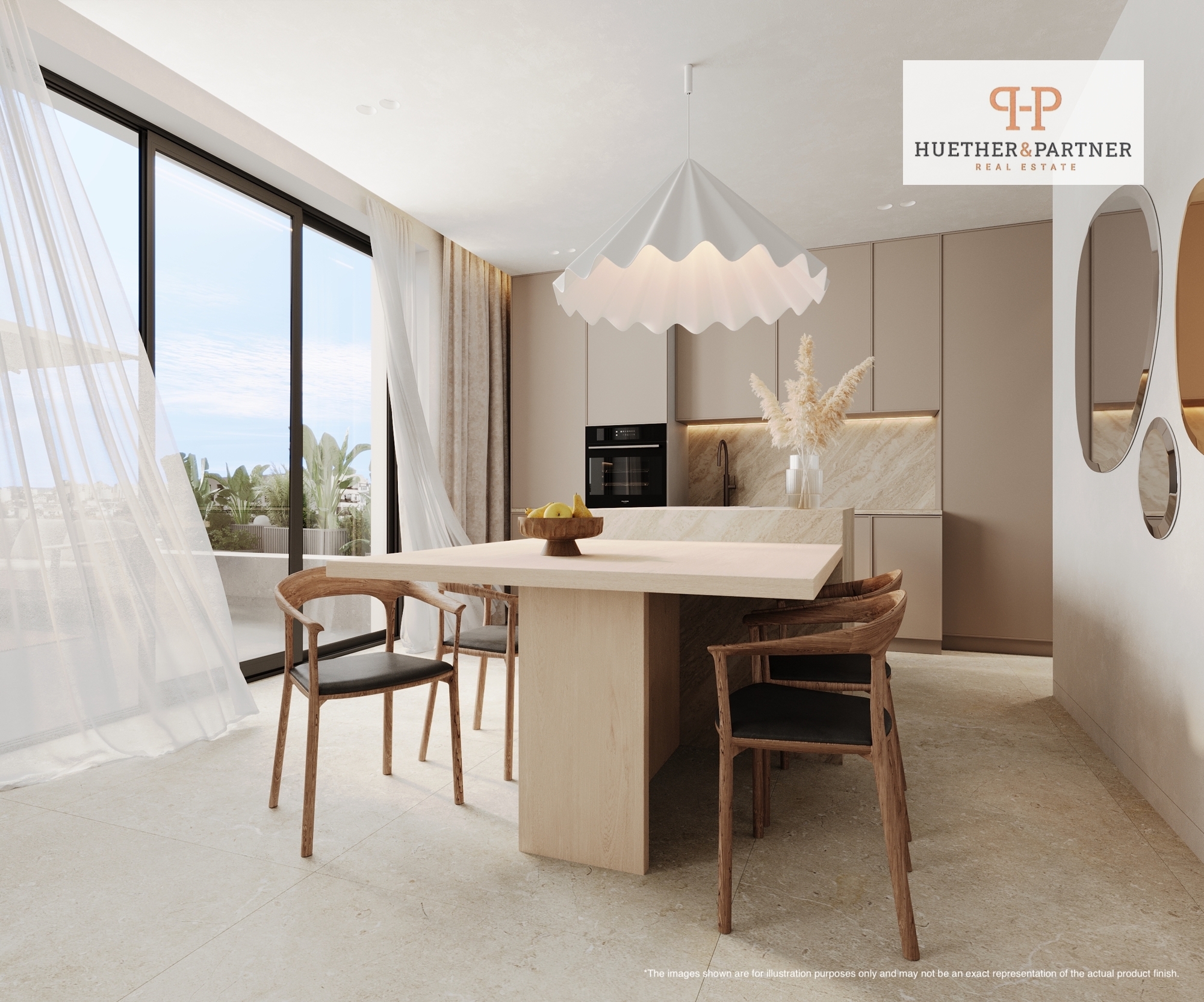 Luxuriöse Erdgeschosswohnung mit 2-Zimmern in Nou Llevant mit Terrasse und Garten