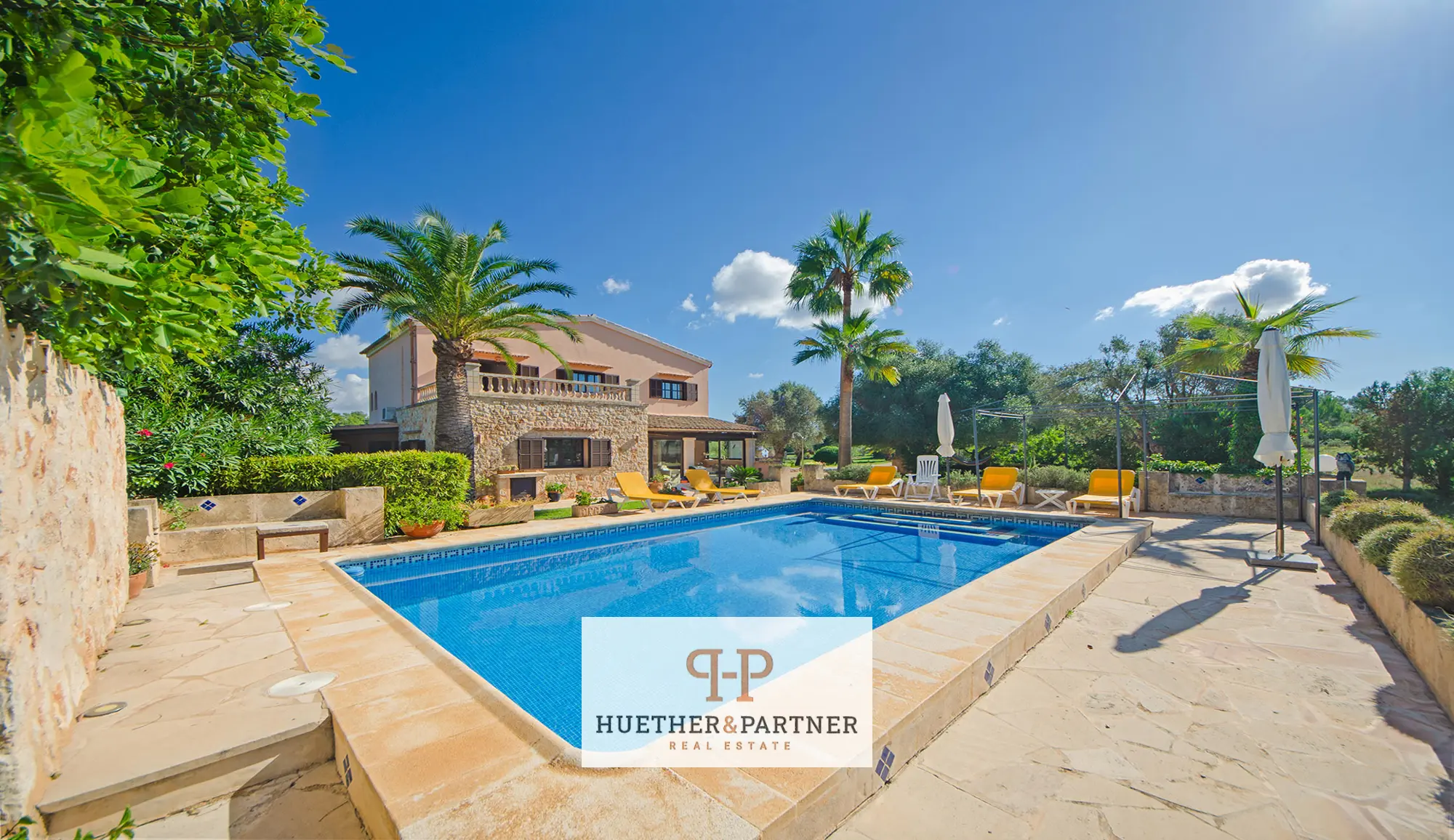 Finca in Felanitx mit Pool, Bergblick auf den Sant Salvador