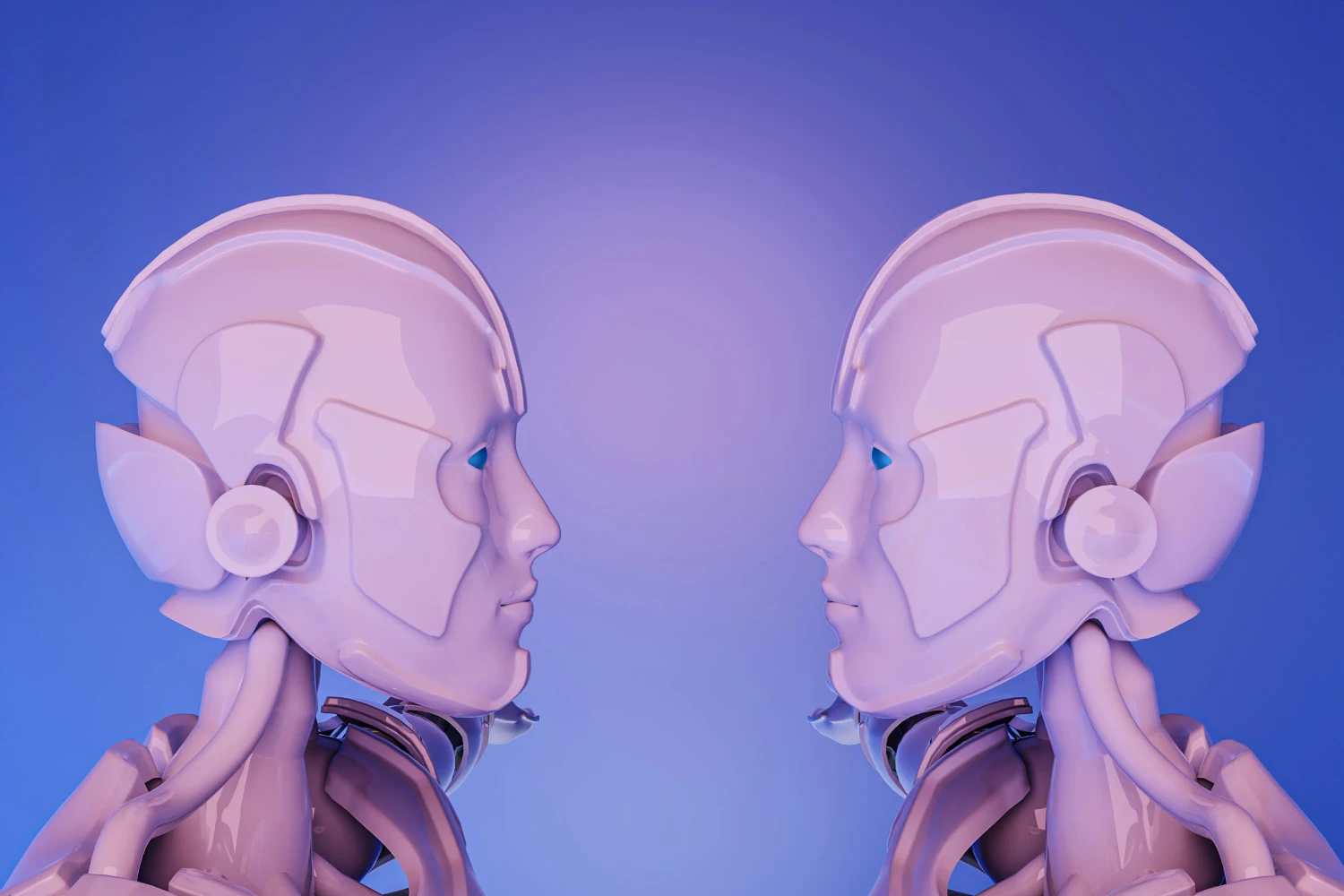 a visual presentation of two humanized ai agents