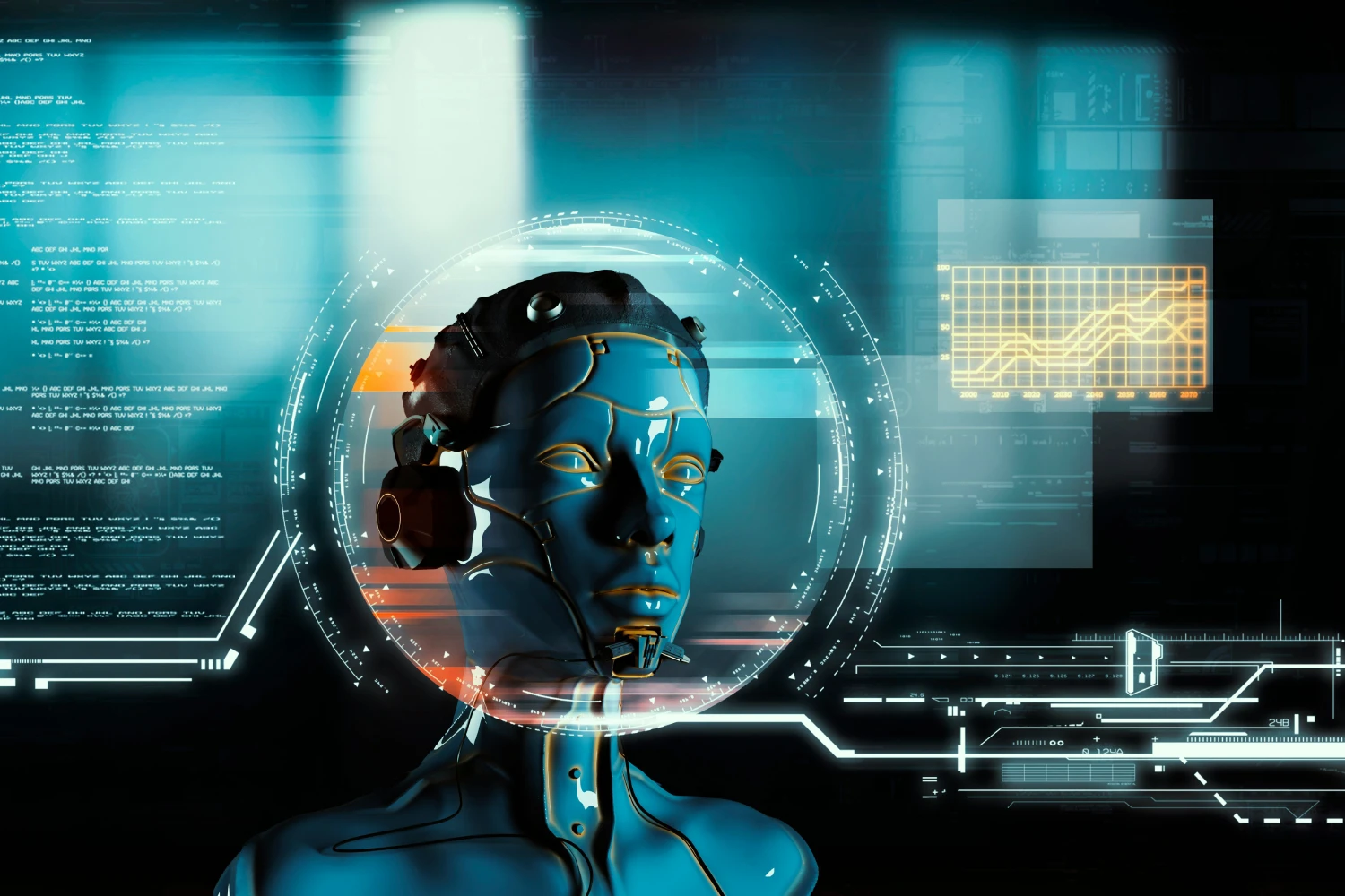 ai bot presented in a human form