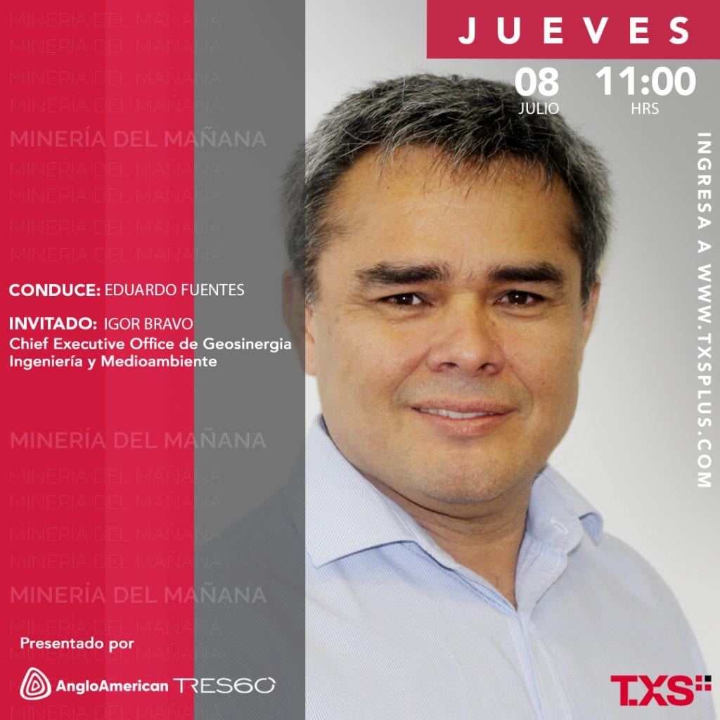 Geosinergia on the TXS Plus radio program Minería del Mañana