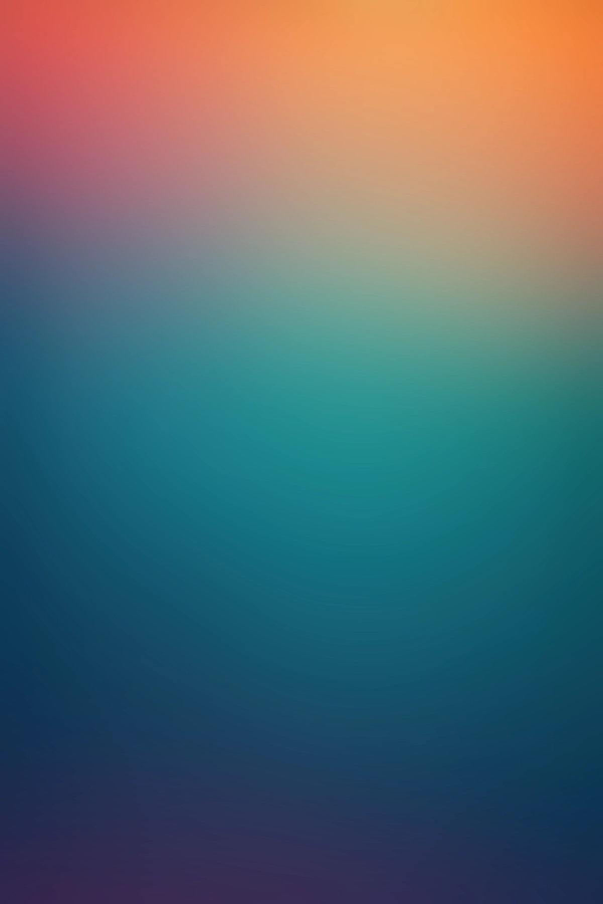 Gradient background blending orange, red, teal, and purple colors.