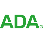American Dental Association logo in green.