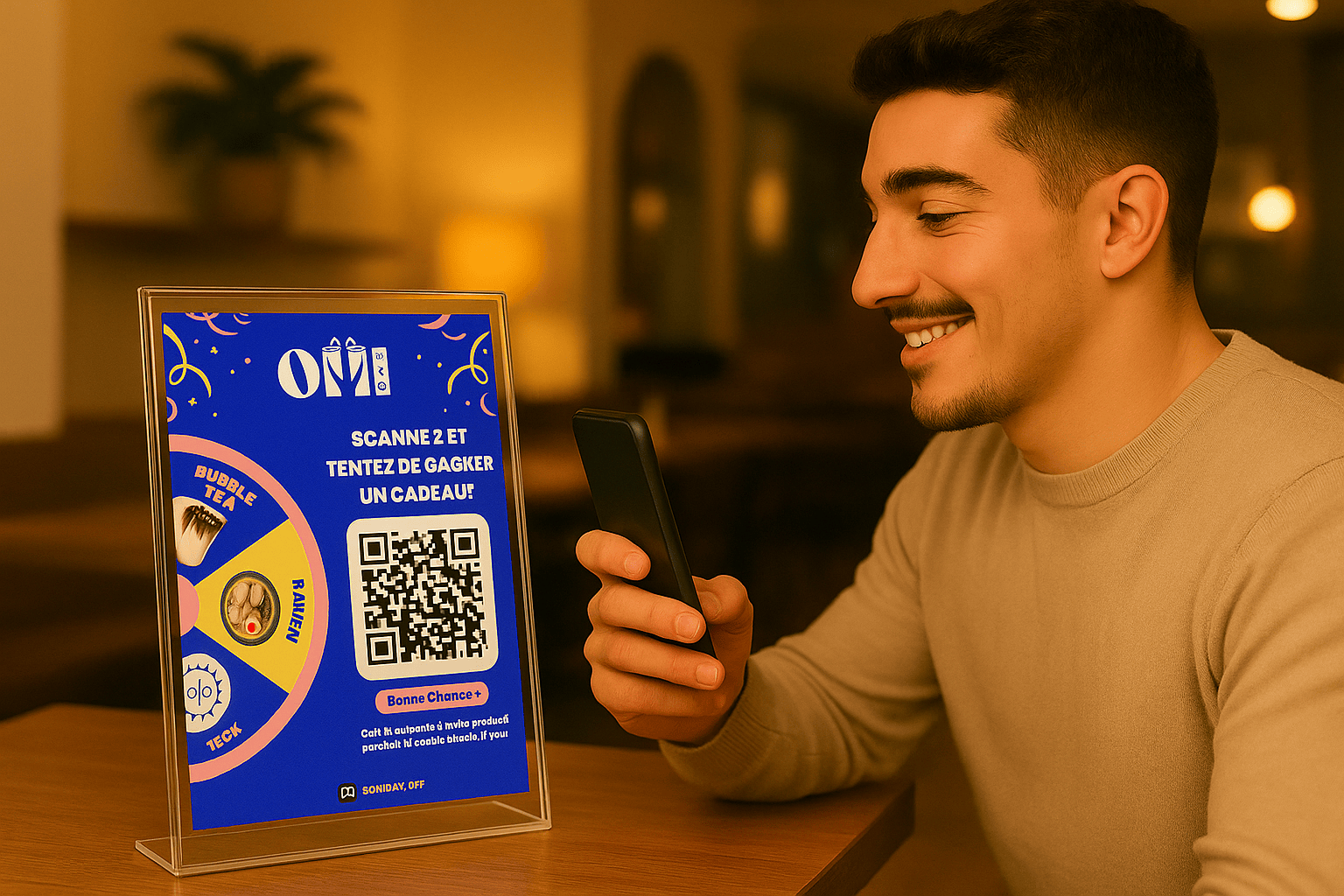 Comment jouer à la roue Omi dans votre restaurant ou magasin