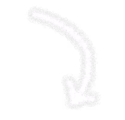 Flèche blanche courbée vers le bas et la droite sur fond noir.