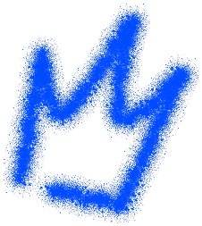 Grande couronne bleue de l'identité de Sacomm