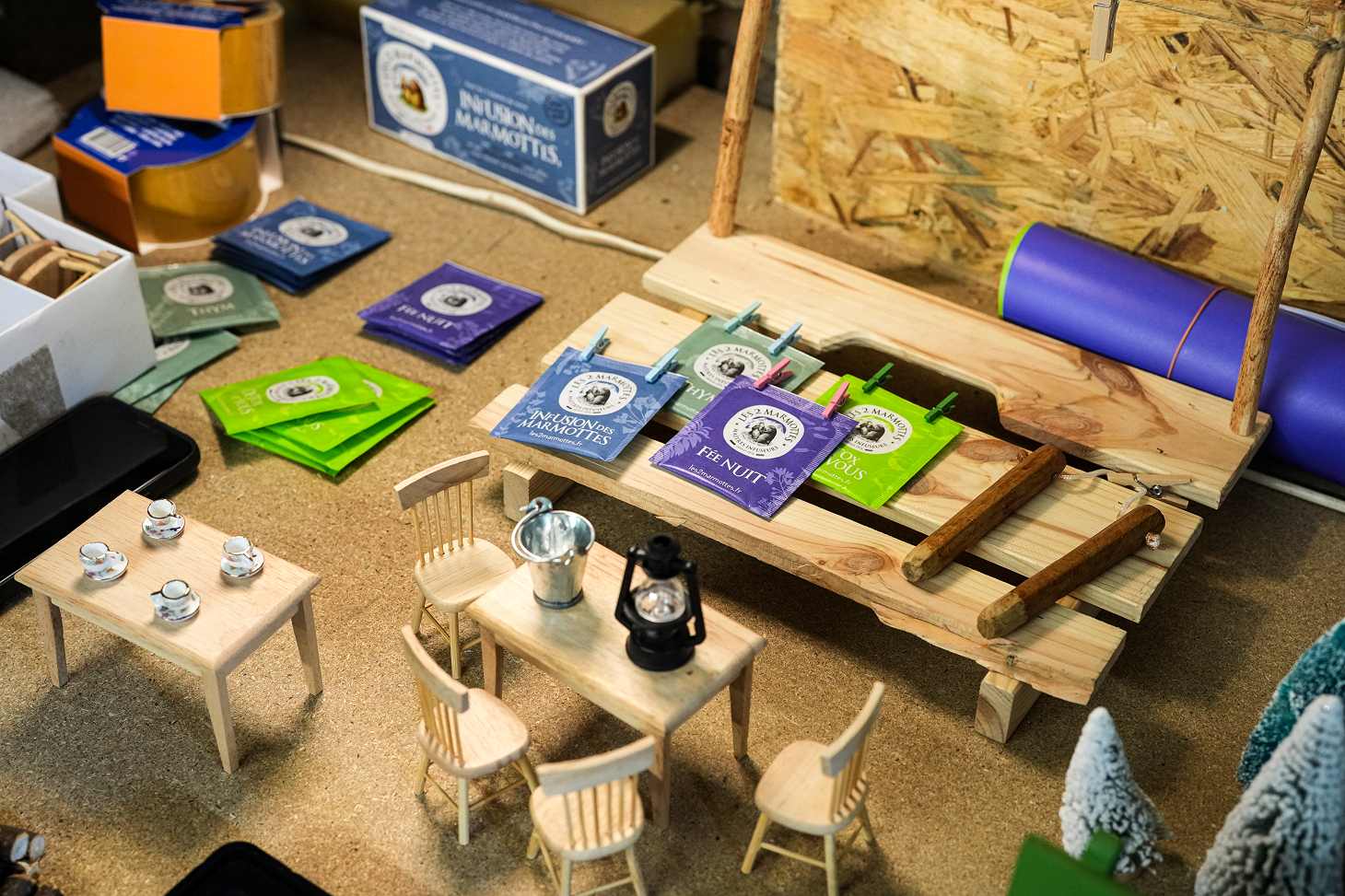 Mise en scène pour un projet client les 2 marmottes