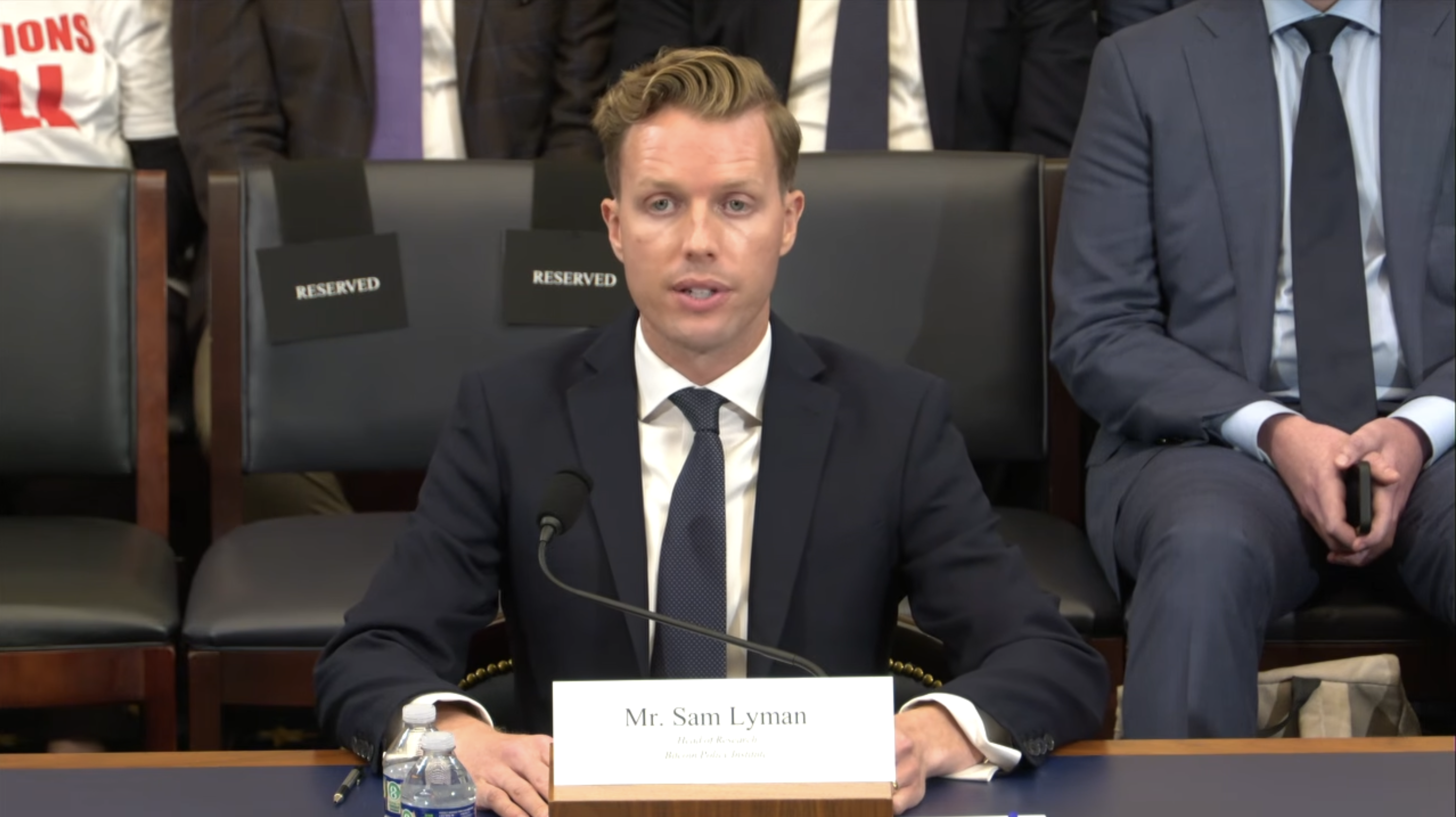 Sam Lyman, Head of Research at the Bitcoin Policy Institute, testifies before the House Foreign Affairs Subcommittee on South and Central Asia, Sept. 15, 2026.