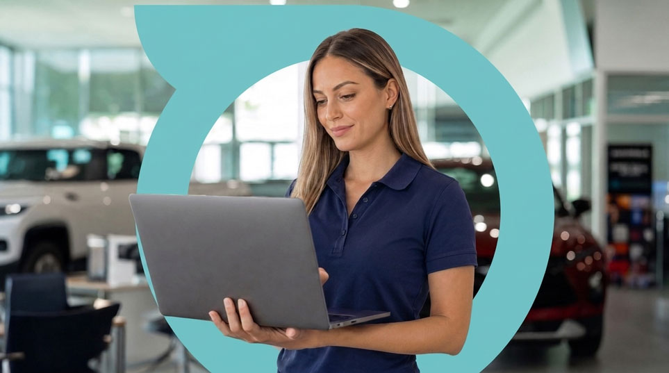 Customer on laptop