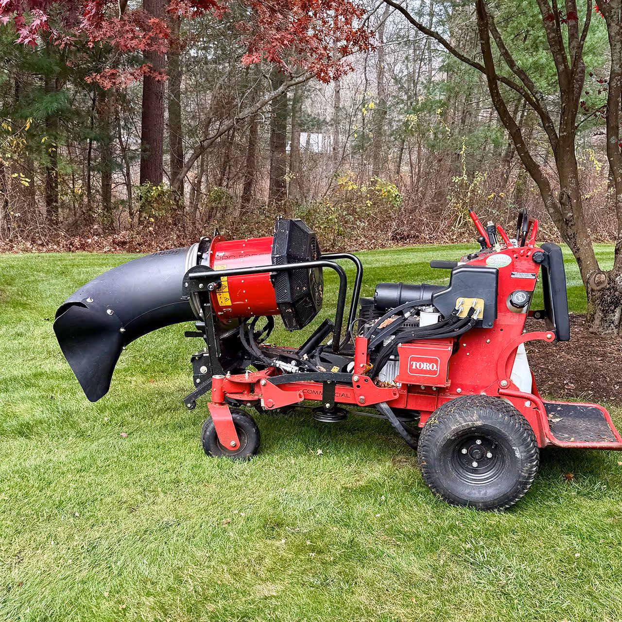 Commercial zero turn mower delivering professional lawn care results in Lakeville MA