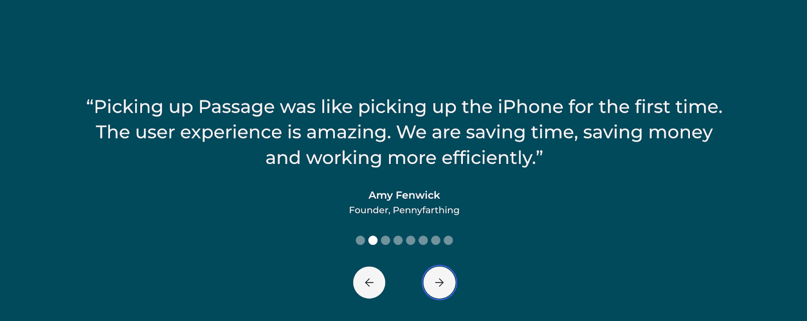 Screenshot of a user review of Passage Health