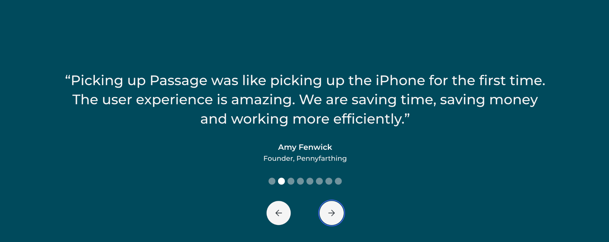 Screenshot of a user review of Passage Health.