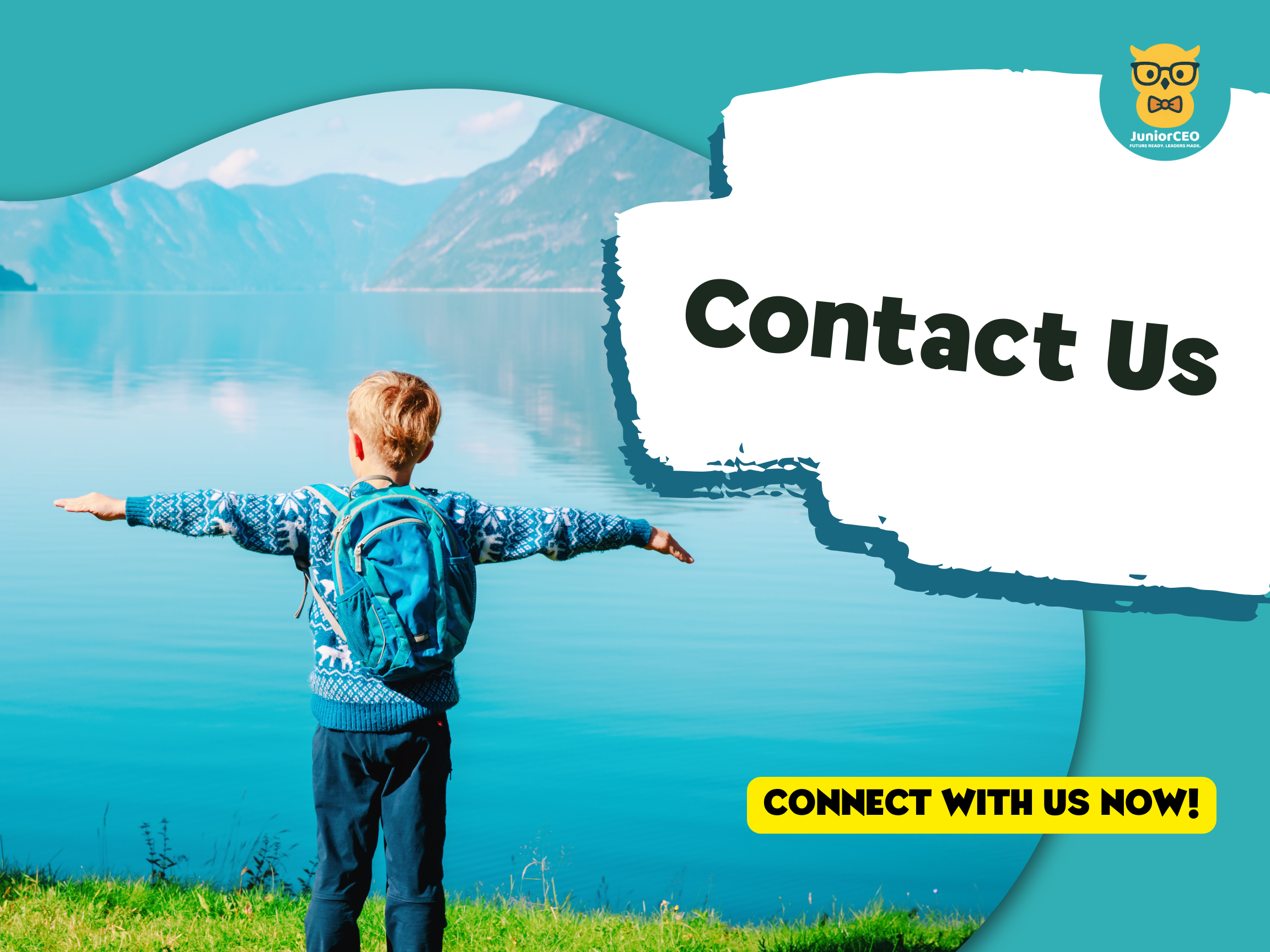 image of volunteer teaching children