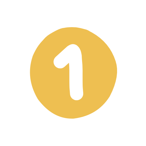 White number 1 inside a yellow circular badge.