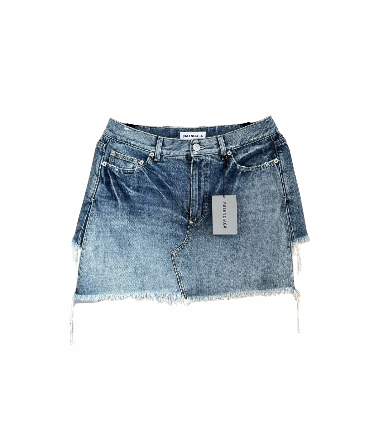Balenciaga Trompe-l’œil Denim Mini Skirt