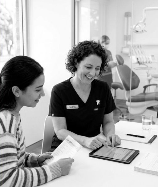 Treatment coordinator with a patient