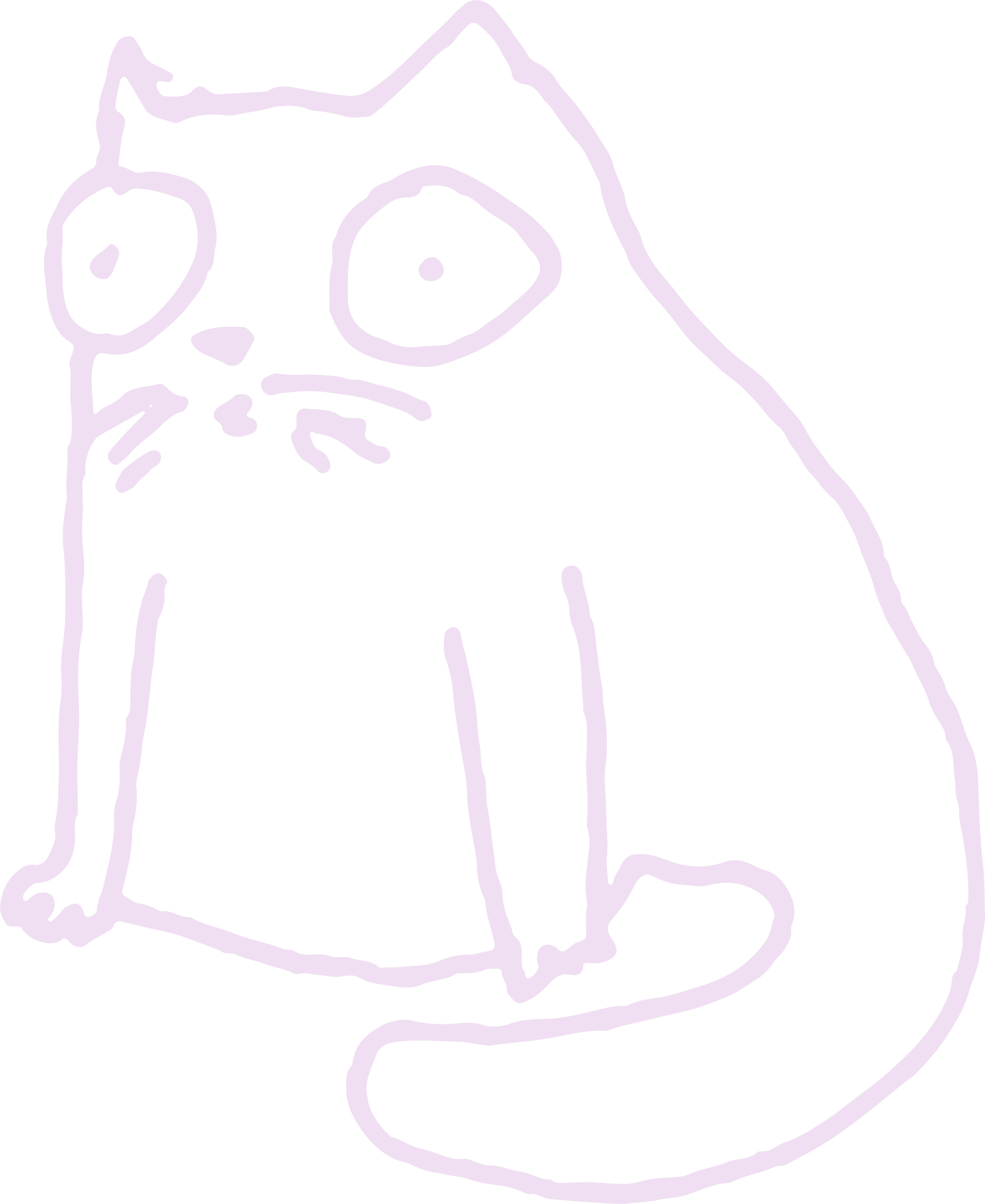 illustration of a cute, small, fat cat with big eyes