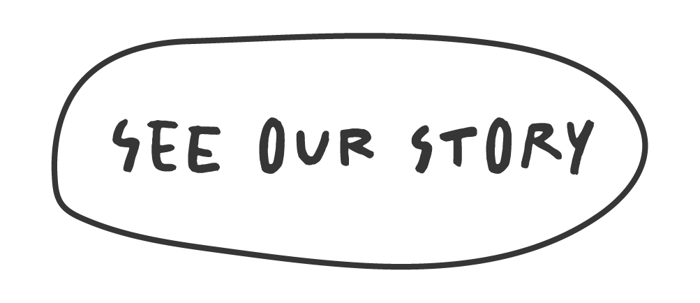 "see our story" button in black